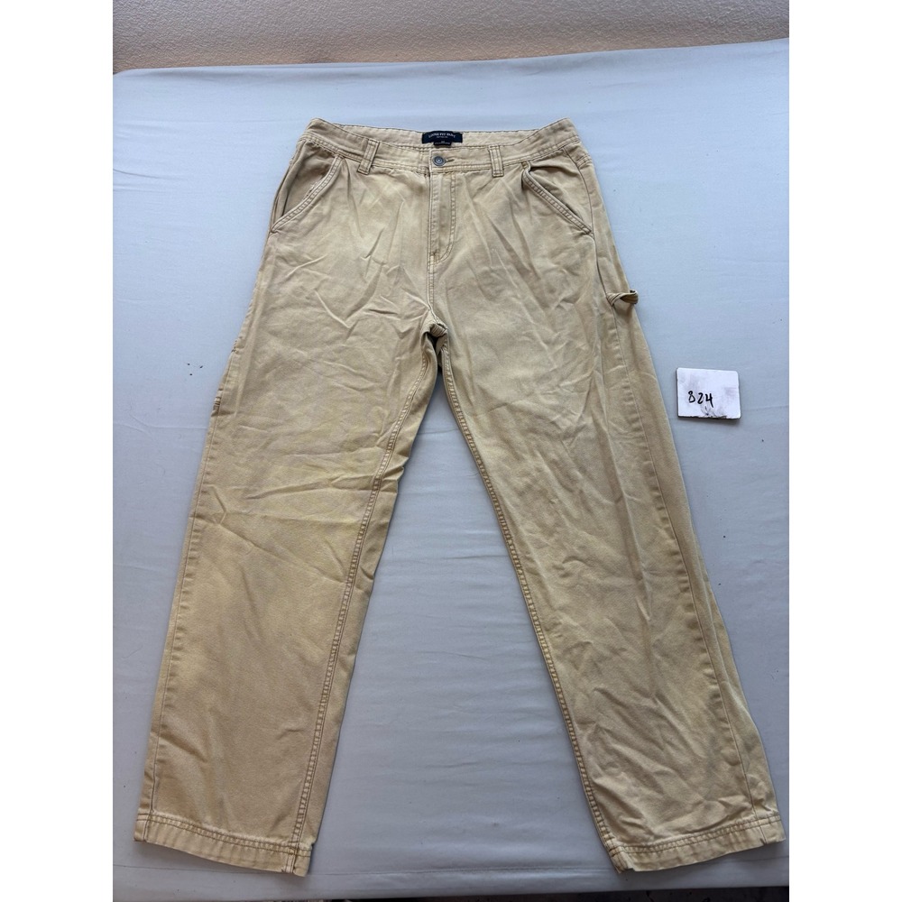 Cotton On Loose Fit Pant Mens 34 Tan Khaki Carpenter Utility Workwear Trousers